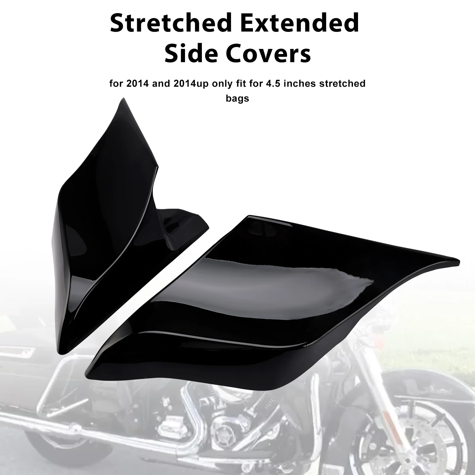 Topteng Stretched Extended Side Covers Set For Touring Road Glide King 2014-2022