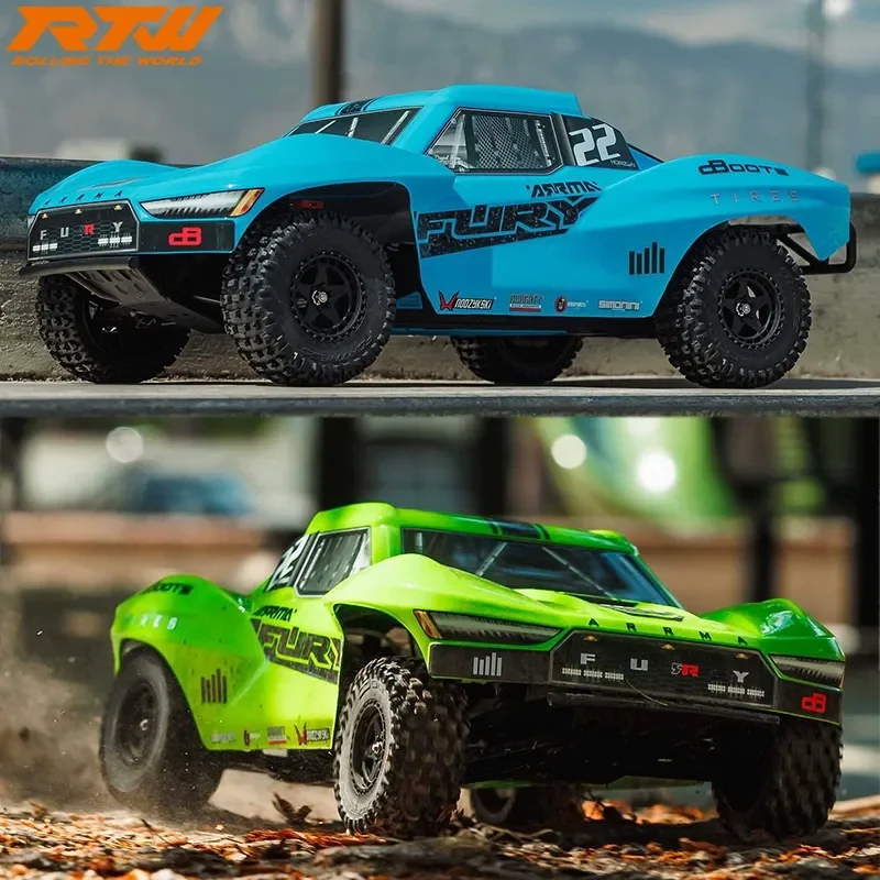 

Arrma Fury Mega 2wd Rc Car 1/10 Scale Electric Off-Road Vehicle Metal Drift Truck Remote Control Toy For Desert Short Model Gift