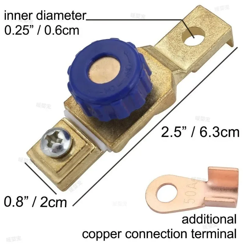 Battery Cut Off Kill Terminal Anti-leakage Switch 12V 80A Car Side Post Battery Disconnect Switch Car Motorcycle Disconnect