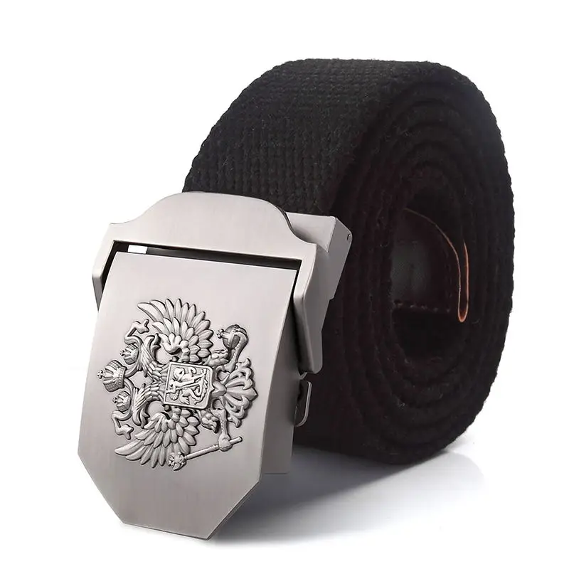 

Unisex Russian National Emblem Canvas Tactical Belt High Quality Belts For Mens & Women Luxury Patriot Jeans Belt