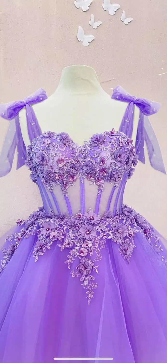 Bretelles Spaghetti robes de soirée pour adolescents fleur 3D robe de bal courte paillettes Quinceanera DAMA robes au-dessus du genou, Mini