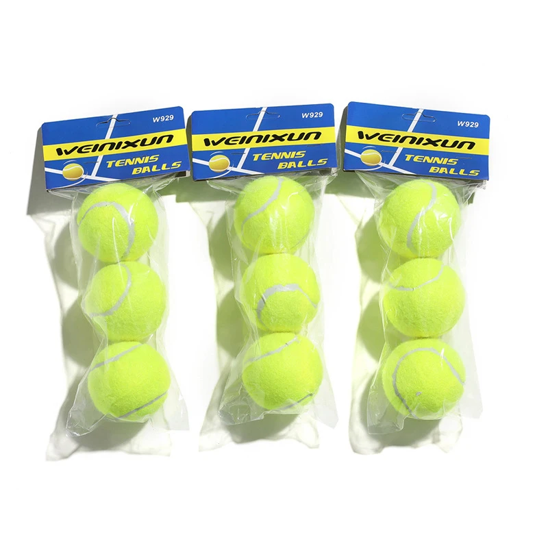 

3pcs Training Tennis Balls Portable Package High Stretch Practice Recreational Tennis Balls