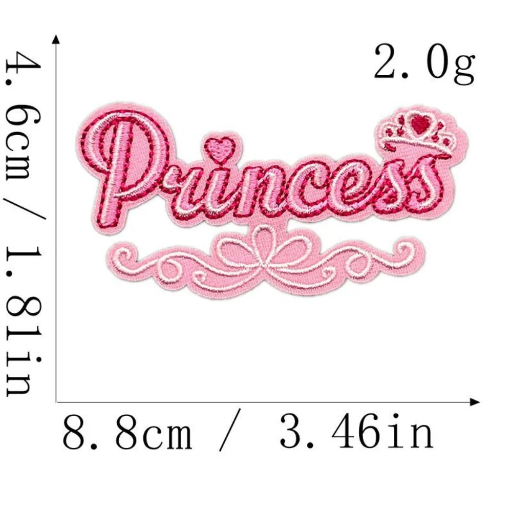 Princess Castle Crown Embroidery Patches DIY Backpack Bag Accessories Iron on Patch Craft Decor Repair Applique Sticker Sewing