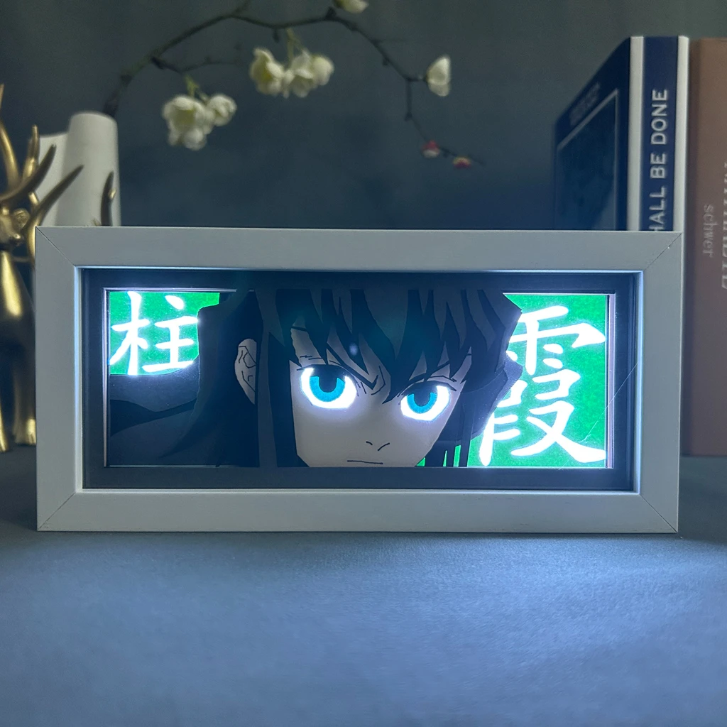 Tokito Muichirou kotak lampu Anime Led, untuk dekorasi kamar tidur kotak bayangan hadiah ulang tahun lampu malam samping tempat tidur dekorasi rak