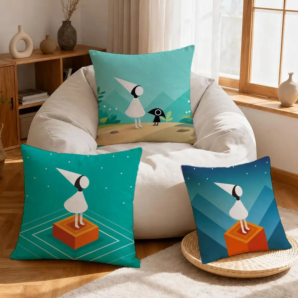 Landmark Monument Valley Cushion Cover Linen Anti-Mite Antibacterial Cushion Cover Invisible Zipper Sofa Decor