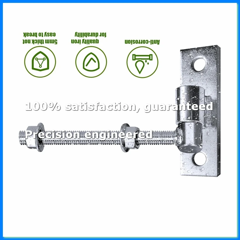 Gate Hinges Heavy Duty Wood Fence,J Bolt Gate Hinge for Wood Fence,Steel Welded Hinge for Farm Gate, 6 Inch 2Pack-A79U