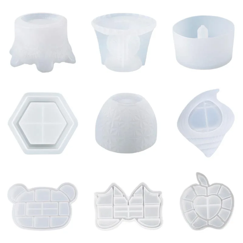 DIY Epoxy Resin Silicone Molds Set with Storage Box for Butterfly Bear Egg Casting Desktop Ornaments Craft Making Kit