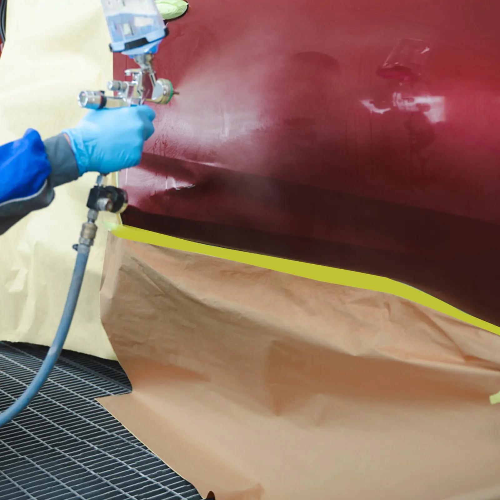 

3 рулона маскировочной бумаги для покраски, легкая многоразовая маскировочная пленка для защиты полов, мебели, оконных рам