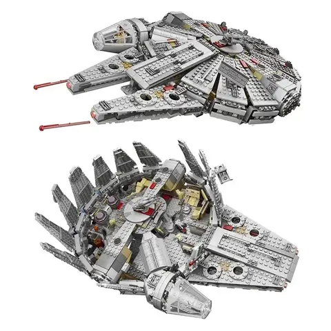 1381Pcs Space Millennium War Ship Spacecraft Falcon  Model 75105 Assemble Home Decoration For Christmas High-end Furniture Gifts