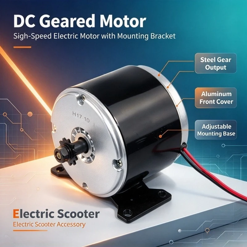 12V24V 36V350W Electric High-speed Motor 11-tooth 25H Sprocket Motor with Bracket