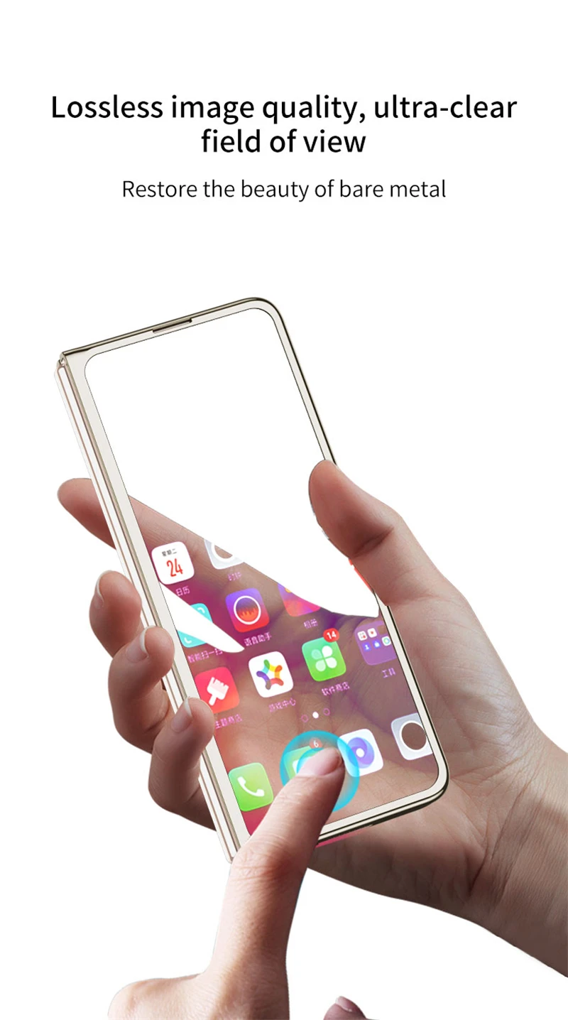 Mirage Sliding Window Case Film, Lntegrated Phone Case for Samsung Galaxy Fold 5 4 3 2, Fall Proof Rear Cover Camera