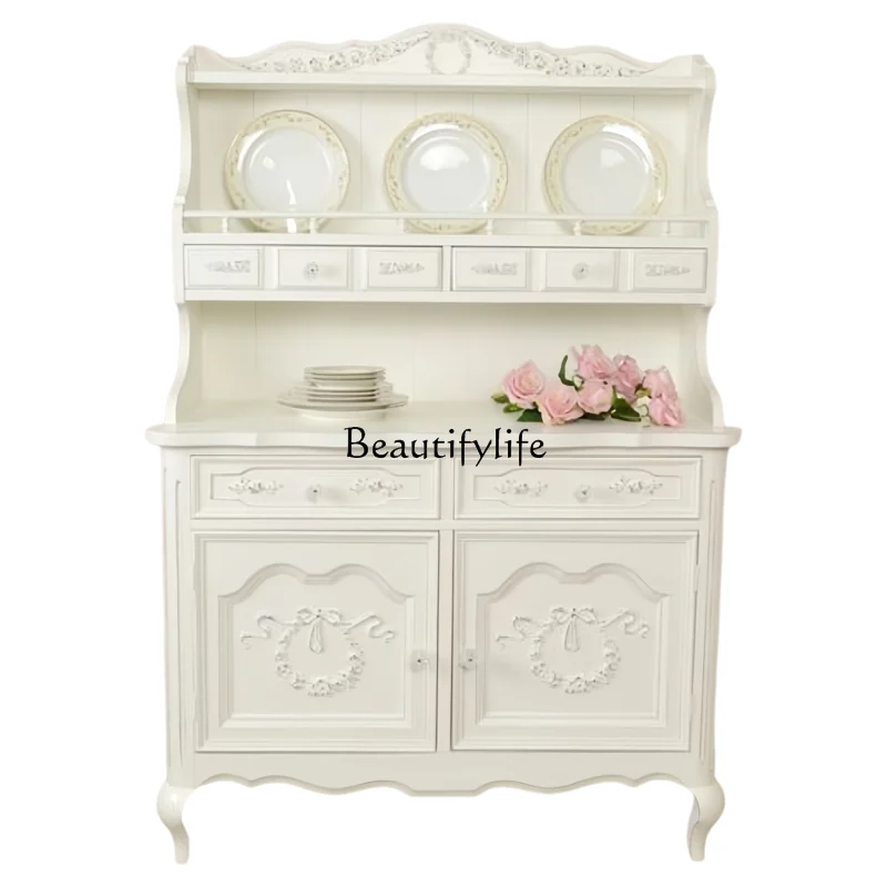 

French pastoral entry double door entrance cabinet, living room partition, bedroom storage cabinet