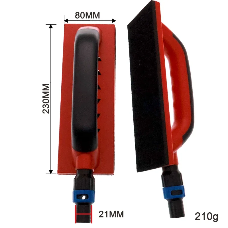 1 Pcs Hand Dust Extraction Sanding Block 80X230 mm Dust Free Block Abrasive Tools for Wood Polishing Household Cleaning Car ﻿