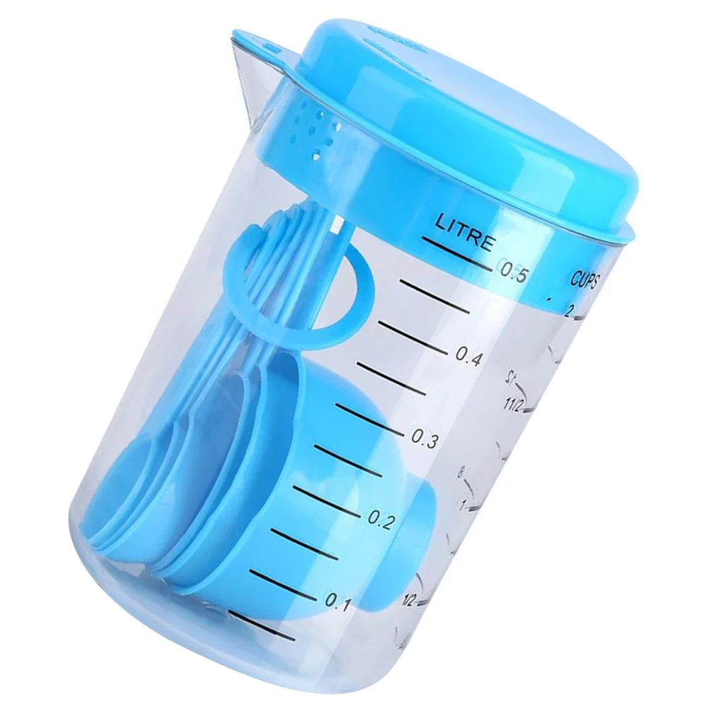 7 шт. пластиковых мерных стаканчиков и ложек, прочный и легкий дизайн