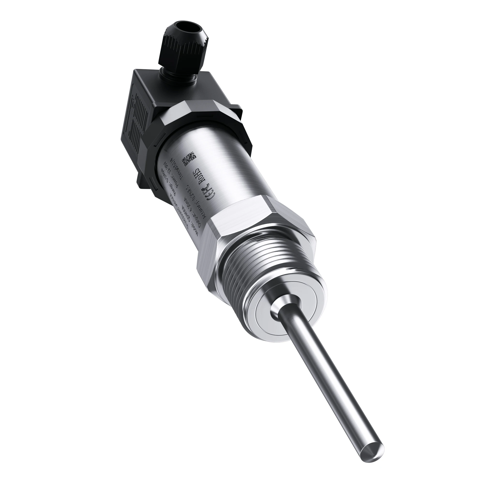 6mm Probe Diameter Temperature Signal Transducer RS485 4-20mA 0-10V Output PT100 Temperature Transmitter 100C 200C 300C Range