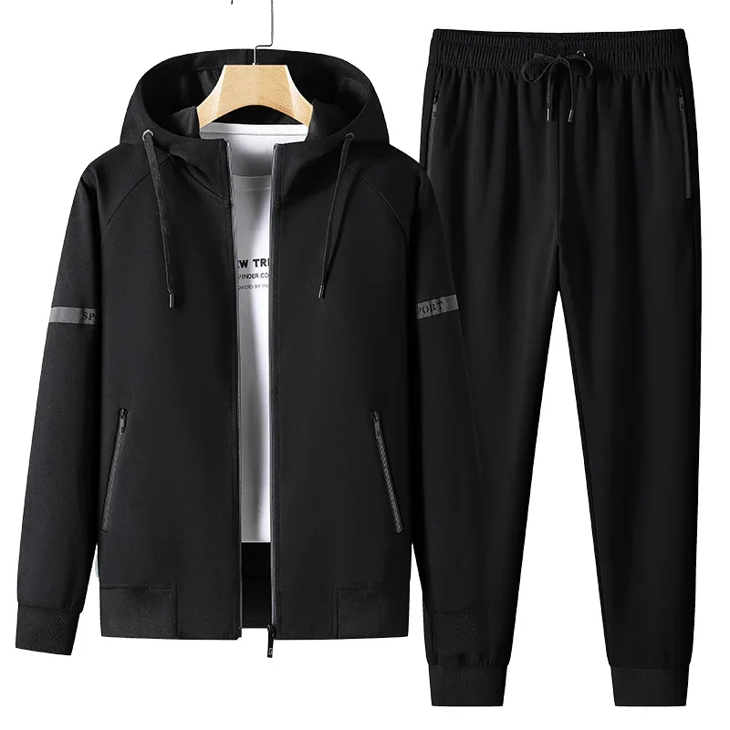 الزي الرياضي هوديس سستة أبلى ملابس رياضية + Sweatpants مجموعات الذكور تجريب الخريف الربيع الرجال تشغيل ملابس رياضية مجموعات