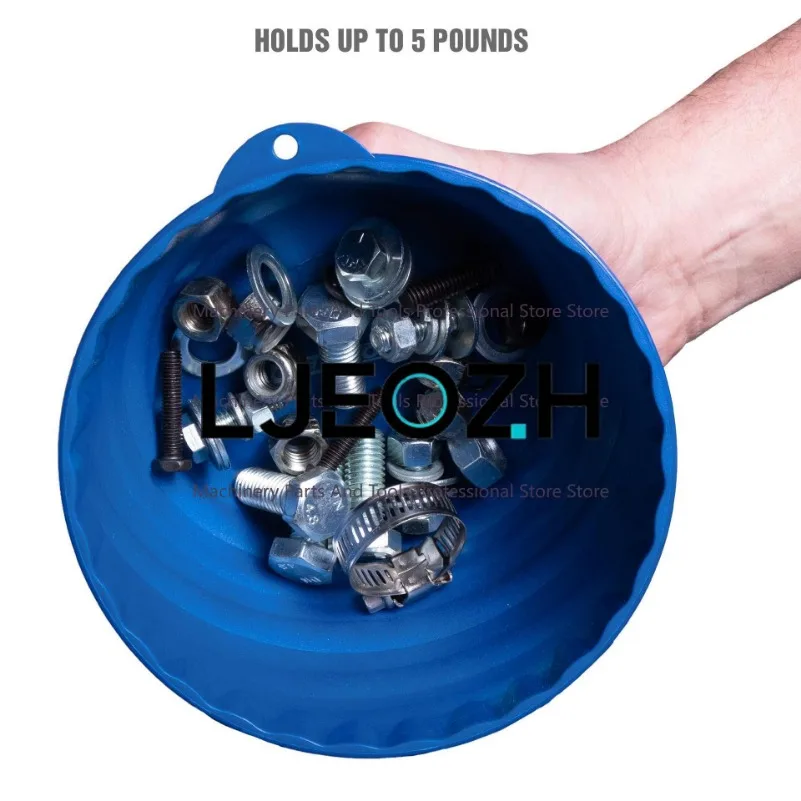 Auto Repair Magnet Bowl Parts Box Screw Parts Storage Plastic Magnetic Bowl 6 Inch Magnetic Suction Cup Storage Bowl