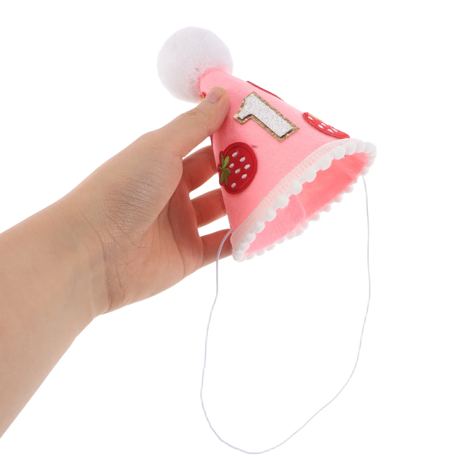 

2Pcs Felt Baby Crown Hat Soft Handmade Toddler Birthday Party Headpiece Decorative Photo Prop for Girls Felt Crown Birthday Hats