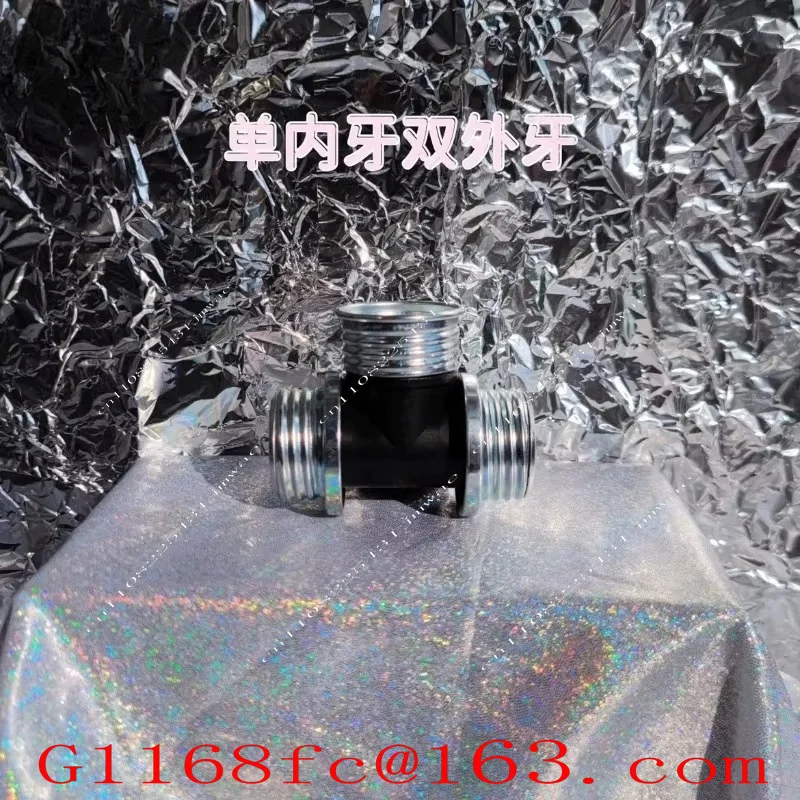 Metal 3-Way Air Pipe Connector Gas Mask Air Hose Adapter Fitting Internal External Thread Air Tube Coupling Accessory part