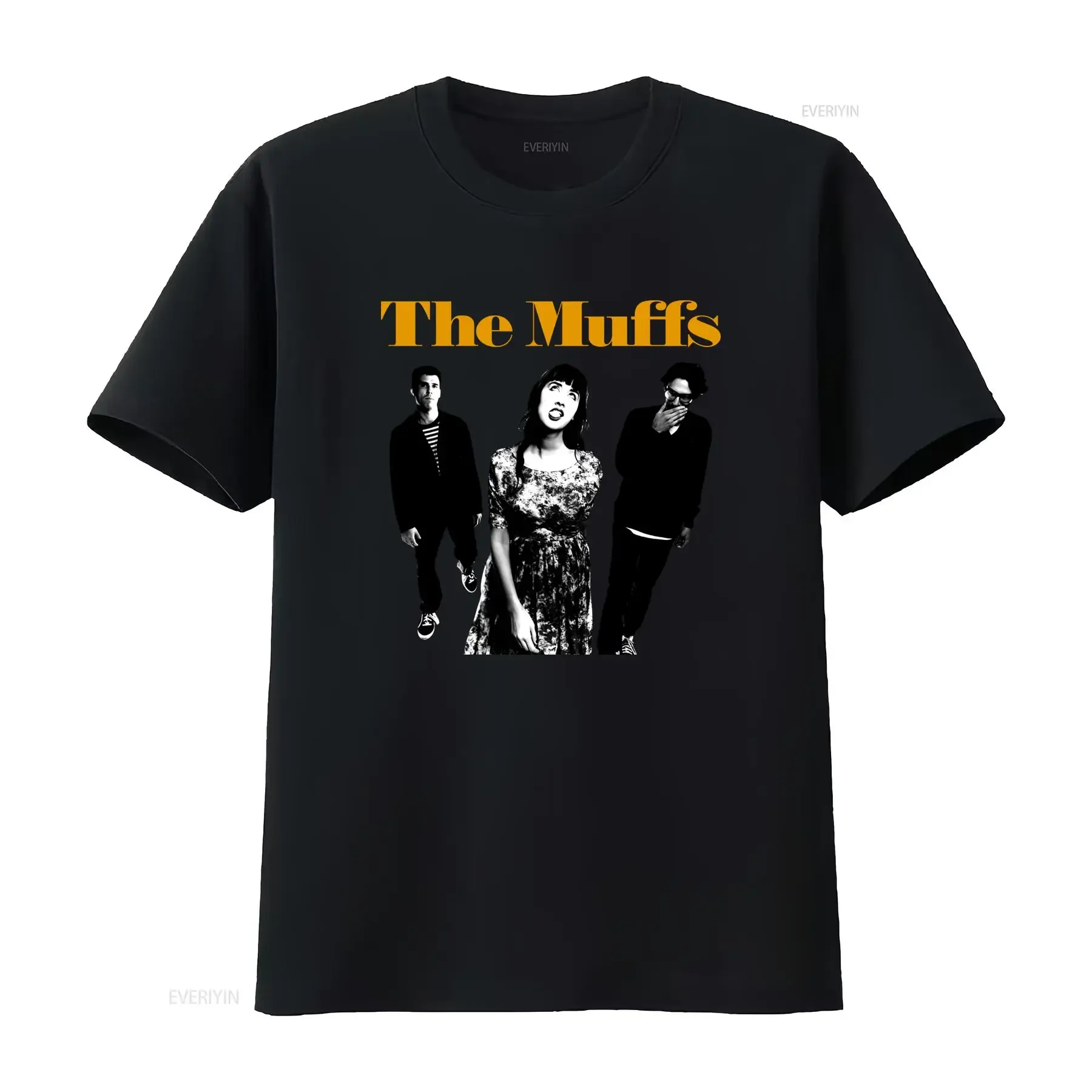 Vintage Punk Rock The Muffs Band Print Casual Streetwear T Shirt vintage Washed Unisex Versatile homme graphic streetwear