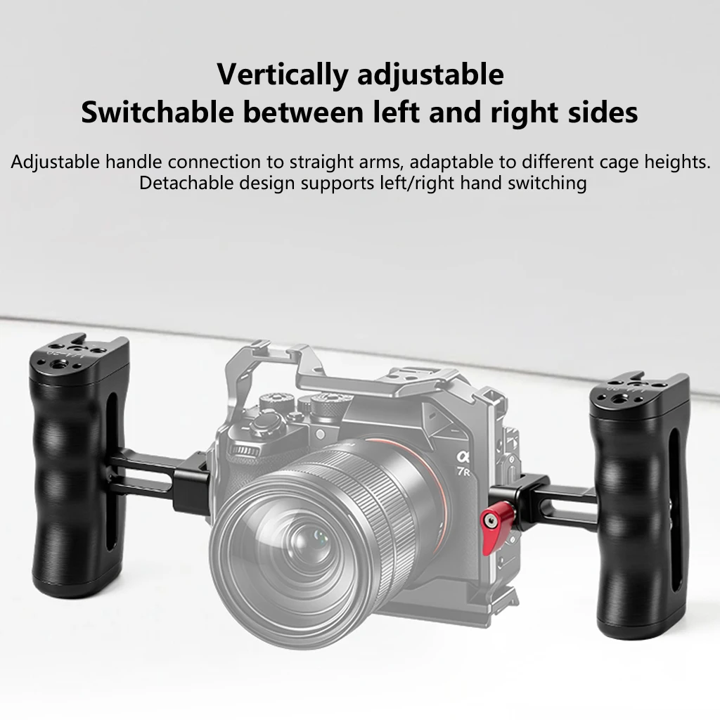 DSLR-Kamera-Cage-Rig mit NATO-Schienen-Seitengriff, rutschfester Gimbal-Hebegriff, Cold Shoe Mount, 1/4" 3/8" Gewinde, Ronin-Stabilisator – Detail 2