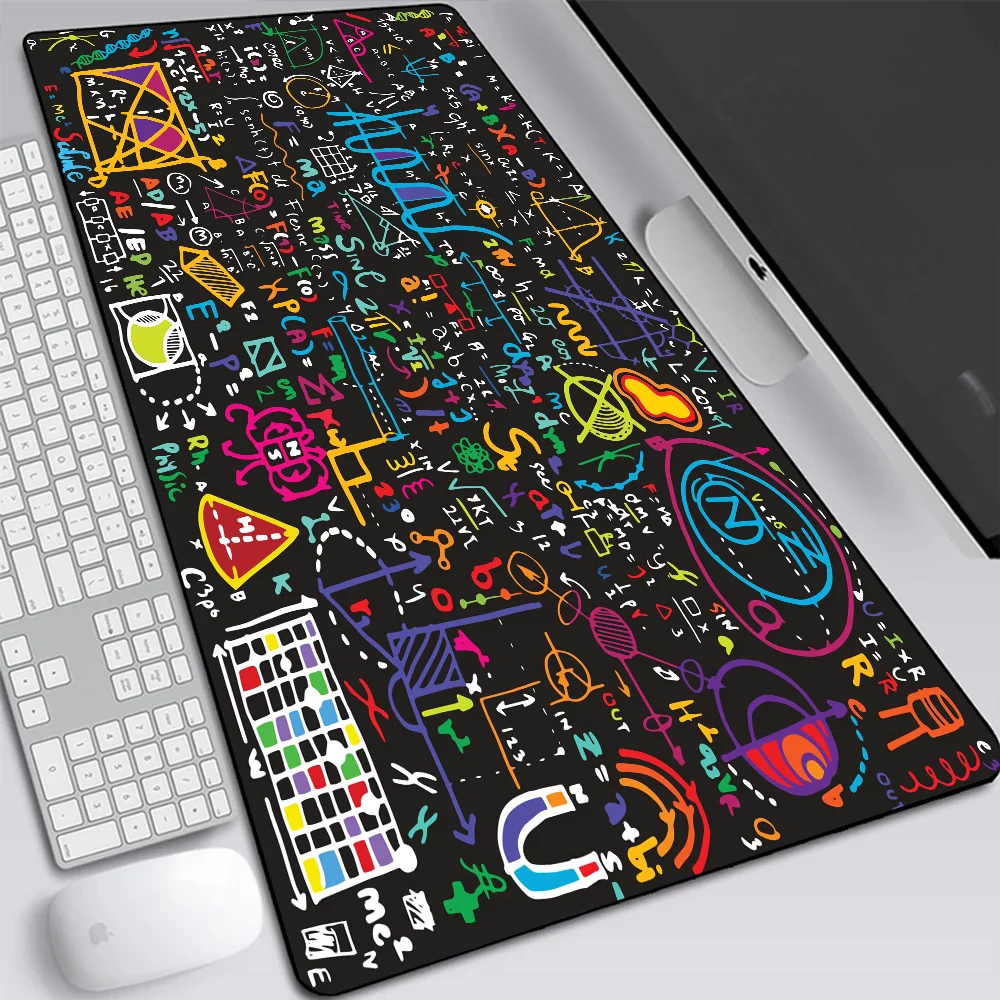 Geometric Math Formula Large Gaming Mouse Pad Computer Laptop Mousepad Keyboard Pad Desk Mat PC Gamer Mouse Mat Office Mausepad