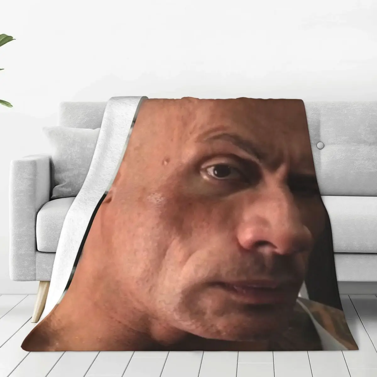 Dwayne The Rock Johnson Eyebrow Meme Flannel Throw Blankets Blanket for Bedding Office Super Warm Plush Thin Quilt