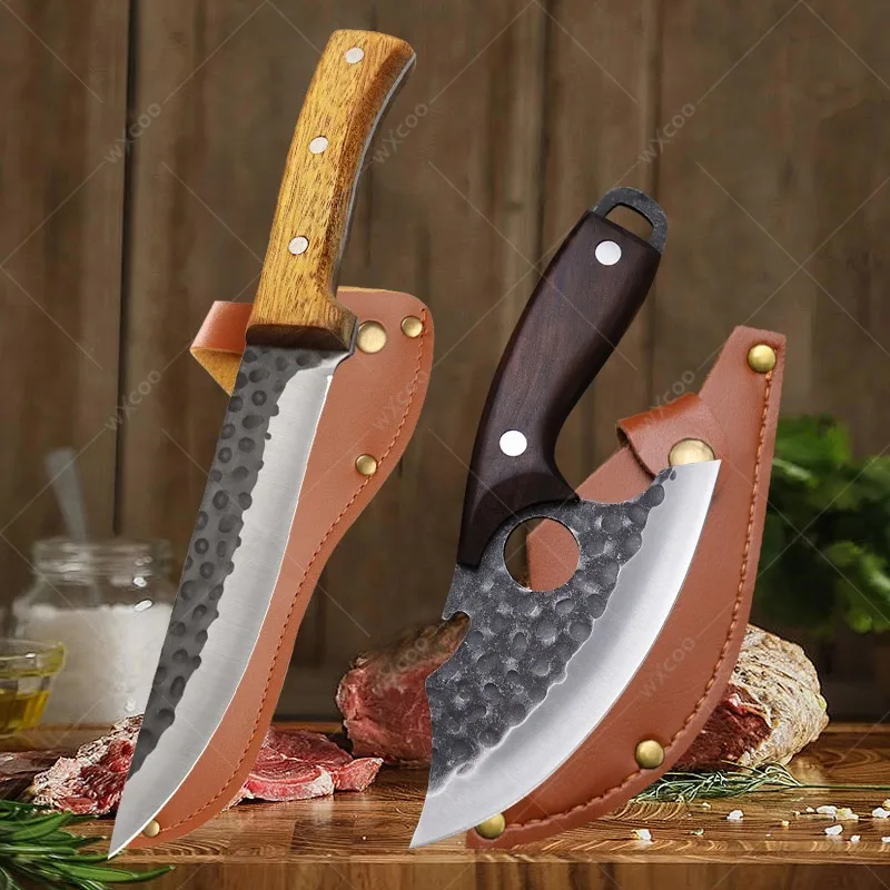 

Professional Boning Knife for Slaughtering Pigs Cattle and Sheep Sharp Meat Cleaver Stainless Steel Kitchen Slicing Knife