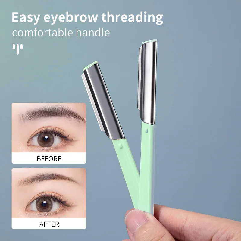 4/8 個眉毛トリマー顔刃シェーバーポータブル眉毛脱毛脱毛安全切断カミソリ女性のためのメイクアップツール