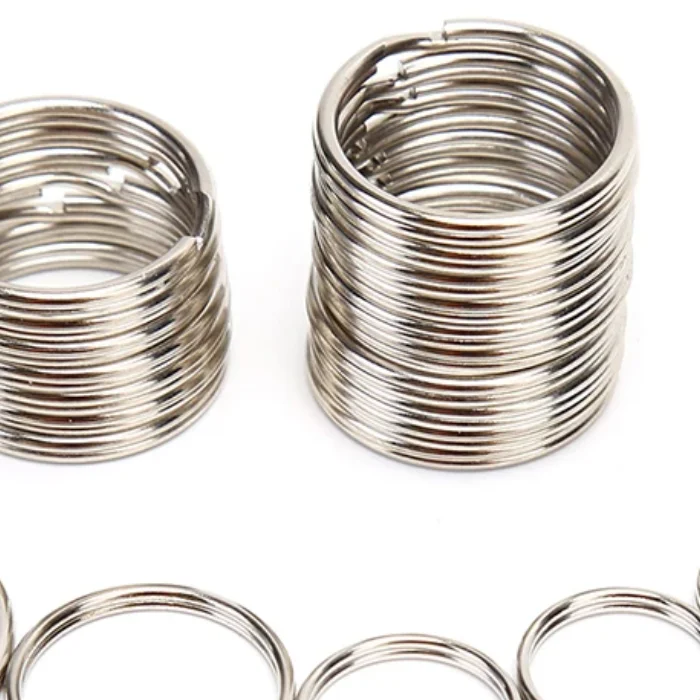 

100pcs/lot Key Rings DIY Metal Key Holder Split Rings Hoop Metal Loop Keychain