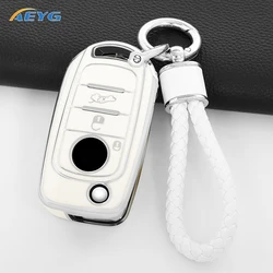 AEYG TPU Car Flip Key Case Cover Shell Fob For FIAT Tipo Tprp Freedom 500X Doblo Argo Nuovo Grazie Key Protective Accessories