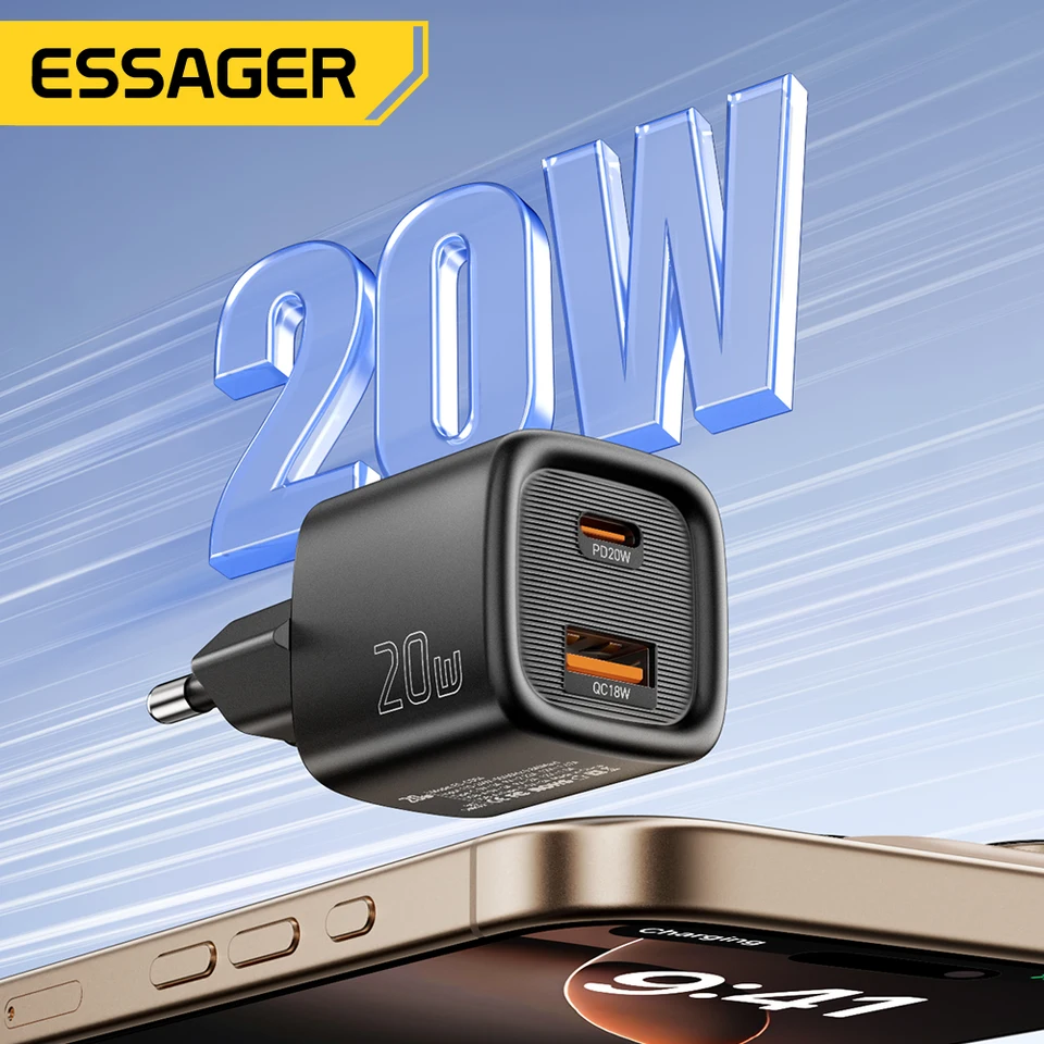 Essager 20W USB C Charger Portable Type C Charger Support PD Fast Charging For iPhone 16 15 14 13 12 11 Pro Max 8 Quick Charger, image 3