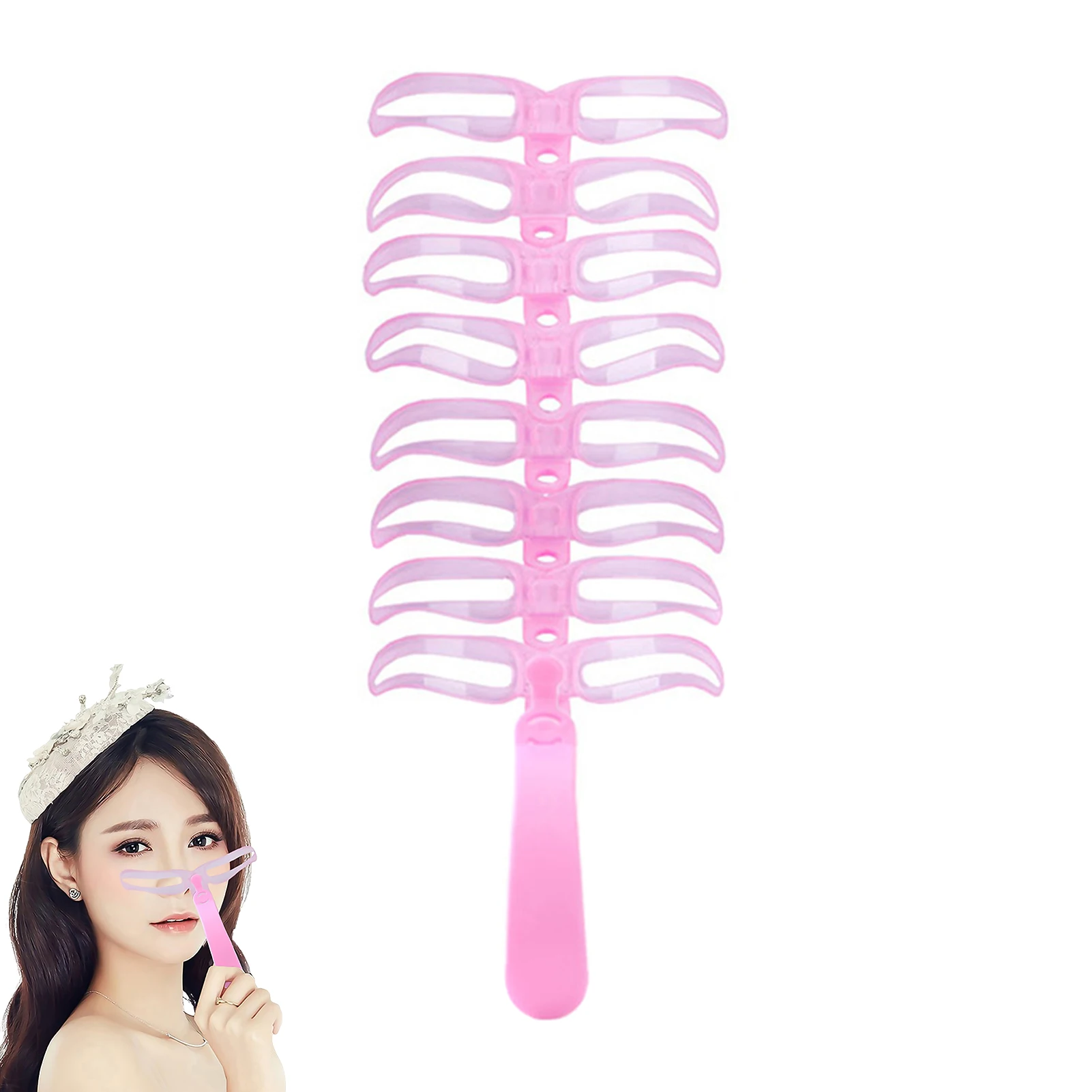 Herbruikbare wenkbrauwsjablonen Koreaanse stijl 4e generatie Handheld wenkbrauwvormgereedschap voor wenkbrauwen Gemakkelijke make-uptoepassing