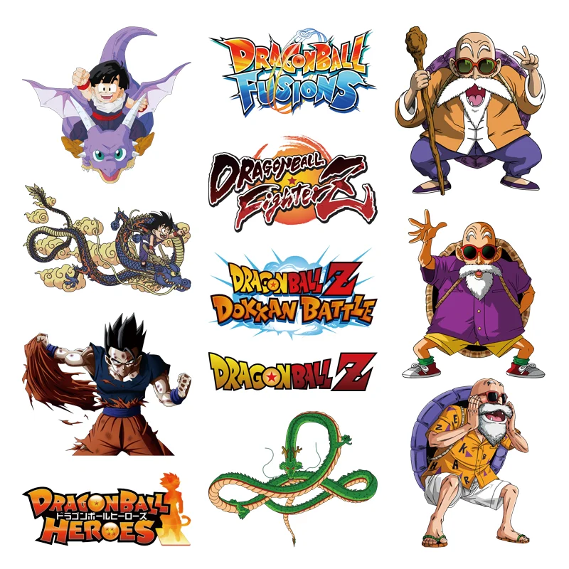Dragon Ball Shenron Sticker on Clothes Self-Adhesive Iron On Patches Thermo-Stickers for Children T-Shirt Decal Decor