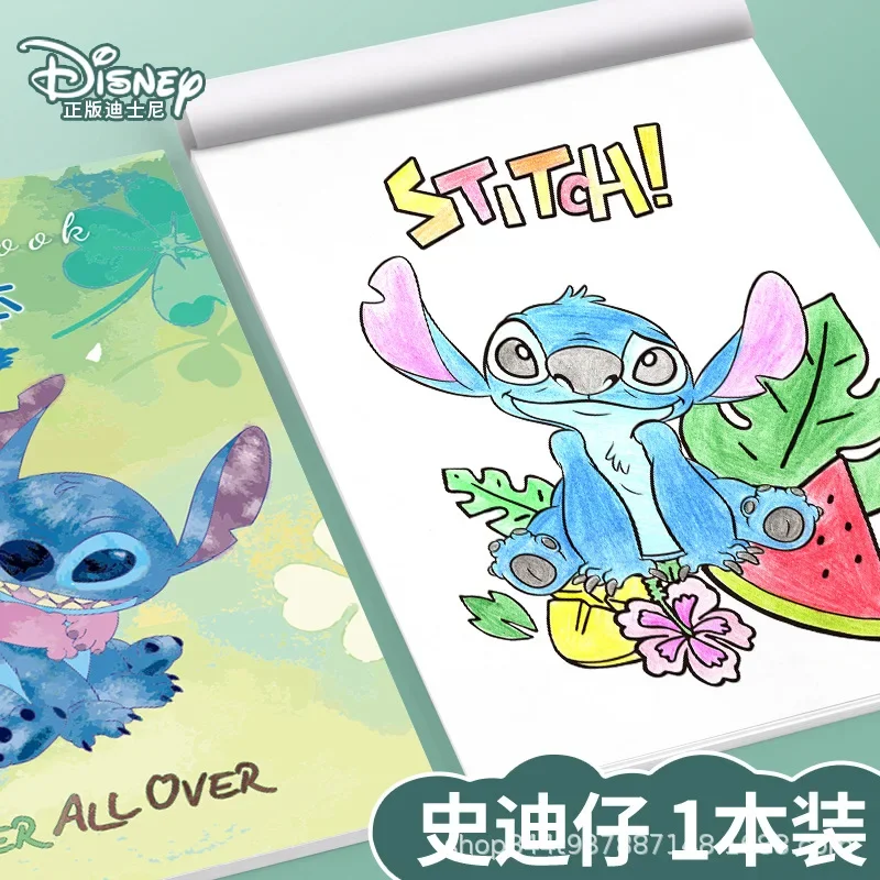 

Disney Anime Kids Coloring Book Kawaii Stitch Mickey McQueen Drawing Books Kindergarten Doodle Painting Colored Pencil Toy Gifts