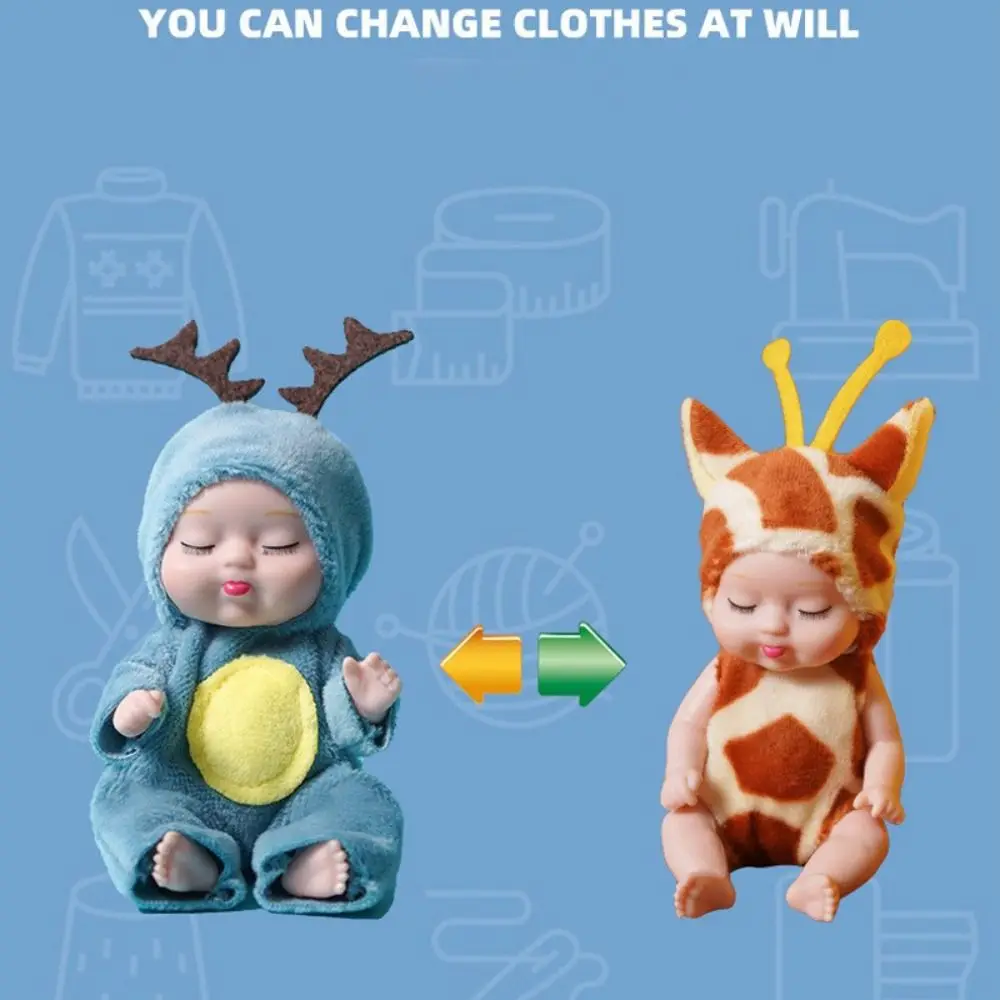 Joint Movable Sleep Simulation Reborn Doll Dress Up Animal Clothes Children's Toys Cute Plastic Girl Birthday Gift Children