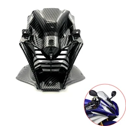 Motorcycle Accessories Carbon Fiber Middle Front Upper Nose Fairing Cowl For Yamaha YZF R6 YZFR6 YZF-R6 2006 2007 Fairing