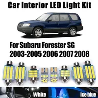 10Pcs LED Interior Map Dome License Plate Light Kit For Subaru Forester SG 2003- 2006 2007 2008 Canbus Car Reading Trunk Bulbs