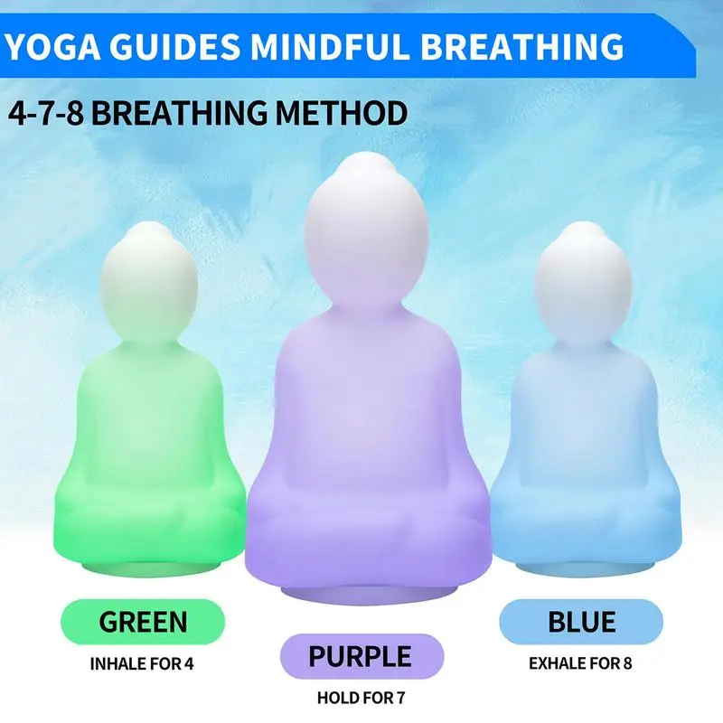 

Breathing Buddha Guided Visual Meditation Tool Slow Your Breathing Calm Your Mind Gift For Adults Silicone Night Light Yoga Lamp