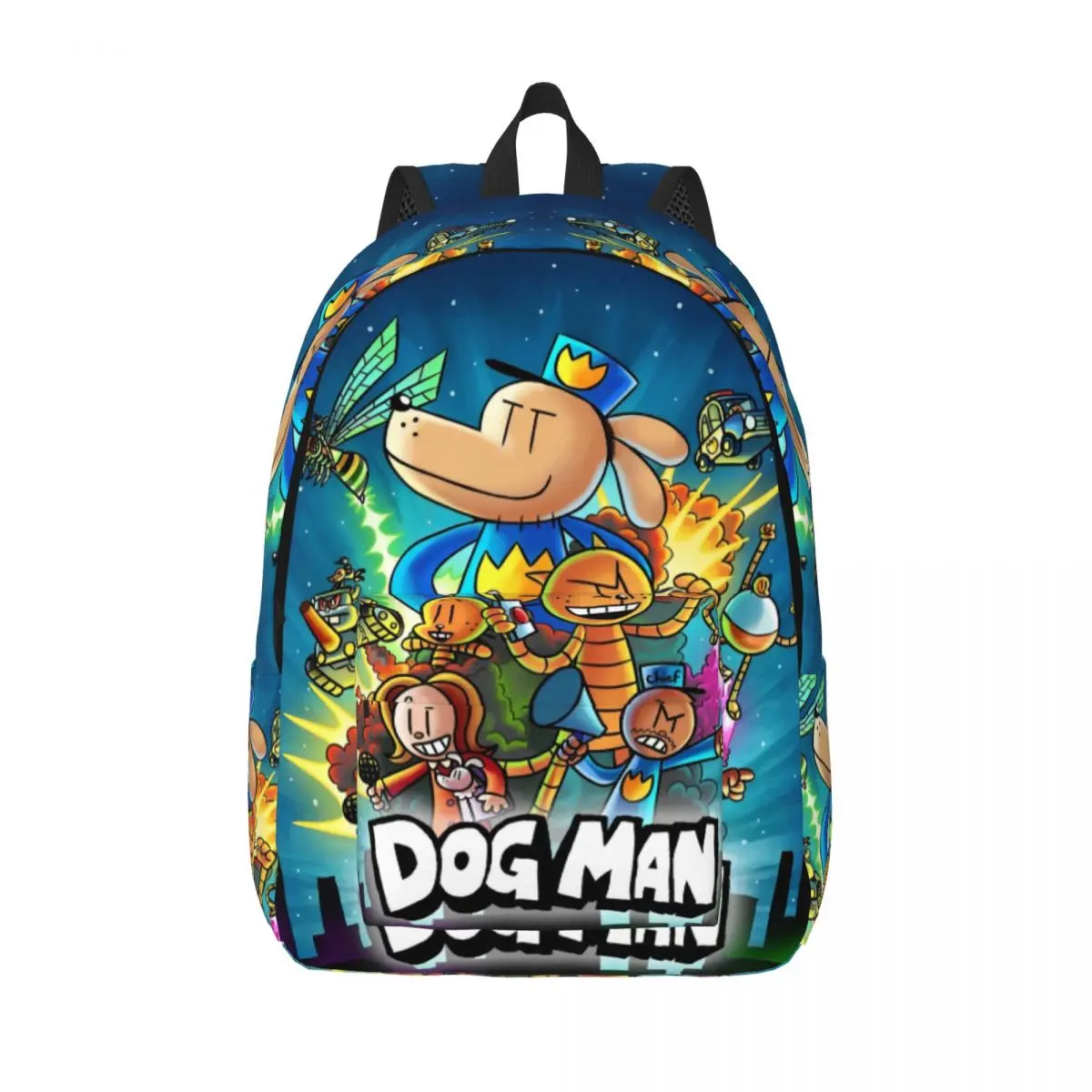 Dogman Peter Cat Manga Comic Backpack Men Women School Business Daypack Dog Man Cartoon Laptop Computer Canvas Bags Outdoor