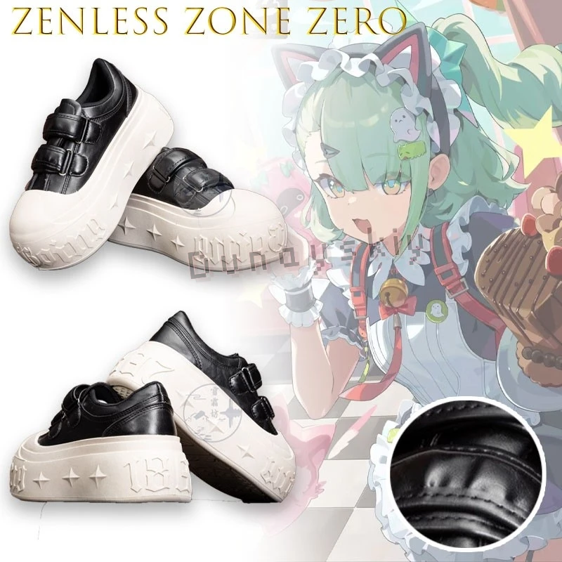 Zenless Zone Zero Sunna Cosplay Shoes Afternoon Tea Break Party Anime Game Roleplay Outfit Female Thick Sole Height Increasing view 2