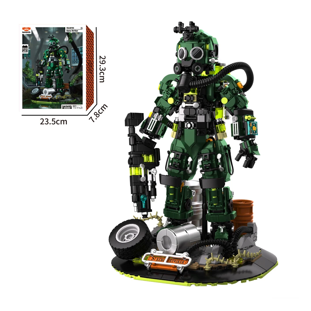 ชุดประกอบหุ่นยนต์เมคเมือง 1271 ชิ้น รุ่น Xeno Striker ล้ำยุค ของเล่นประกอบเองสำหรับตกแต่งโต๊ะทำงาน ของขวัญ STEM