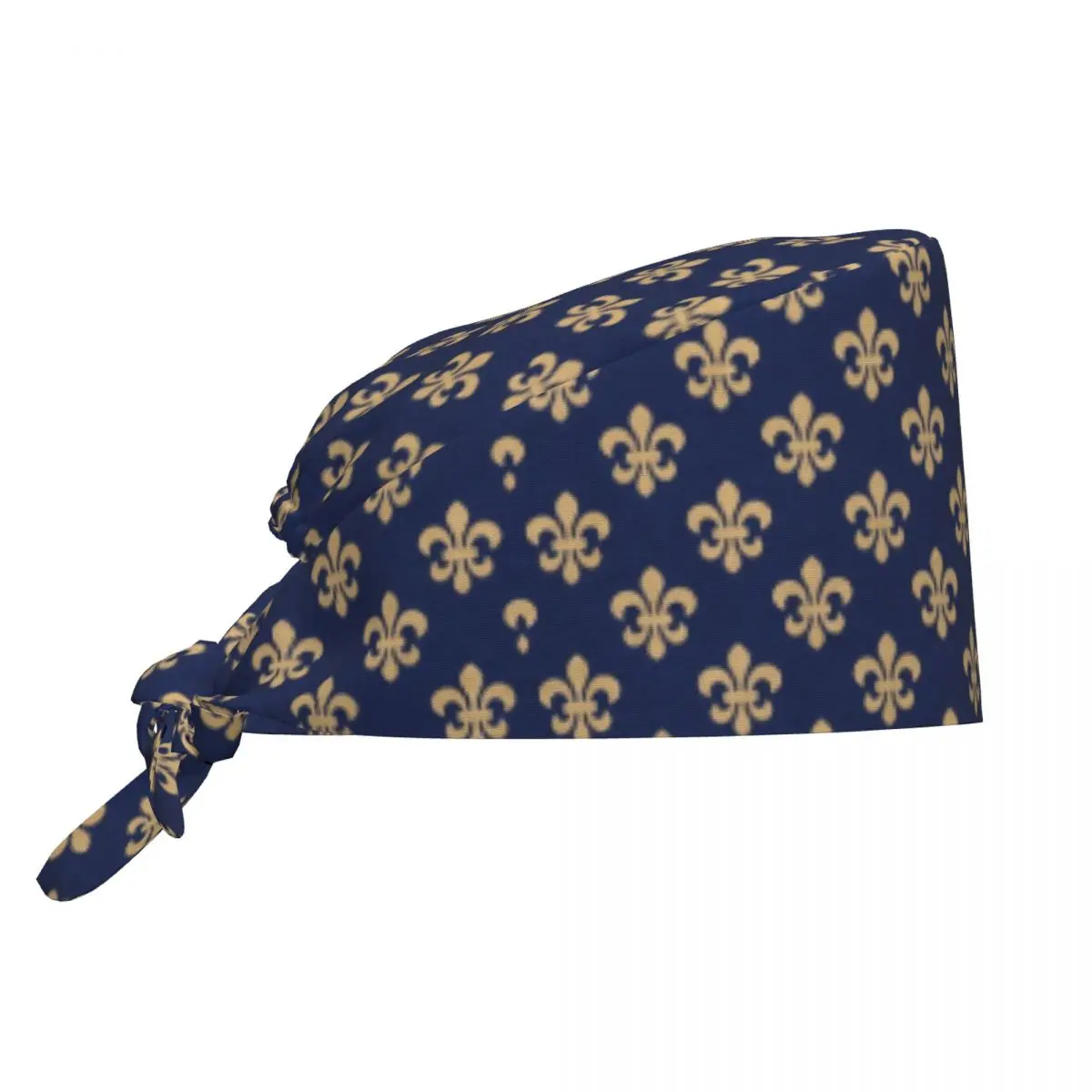 Custom Chic Fleur De Lis Working Cap Surgical Hats Women Men Lily Flower Operating Room Cap Operator Hats Lab Works Hat
