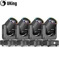 U`King 4Pcs 230W Beam Moving Head Lights 14Gobos/13Colors/48Prisms/Halo Effects Stage Lights DMX DJ Light For Wedding Party Show