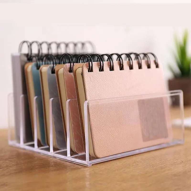 Eyeshadow Palette Stand 2 Pack Clear Eyeshadow Storage Organizer 5-Section Book Stand Acrylic Makeup Storage Organizer For Vanit