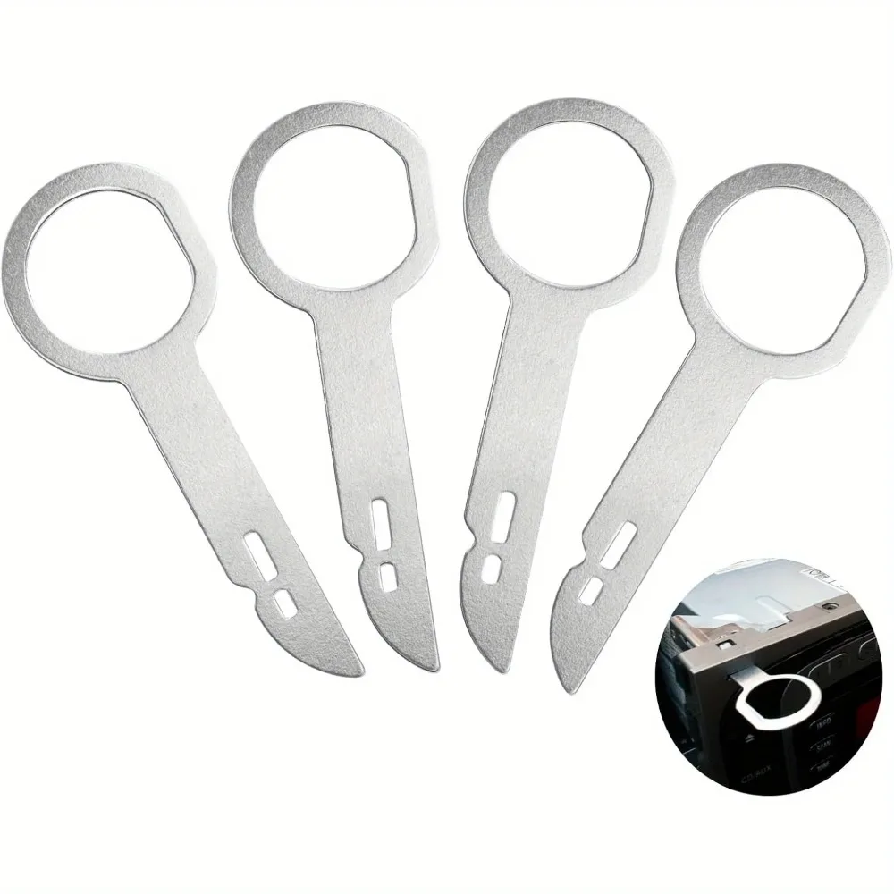 4Pcs Radio Stereo Removal Extractor Key Release Pin Head Unit Audio Install Tool For Volkswagen Audi Mercedes Benz BMW Car Parts