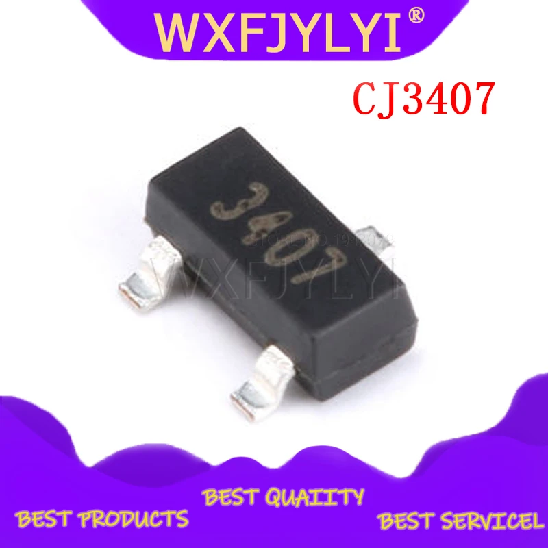 50 piezas CJ3401A R1A CJ3401 R1 CJ3407 3407 CJ2307 S7 CJ2303 S3 CJ2321 S21 CJ2301 S1 CJ2305 S5 SOT-23 p-channel SMD MOSFET