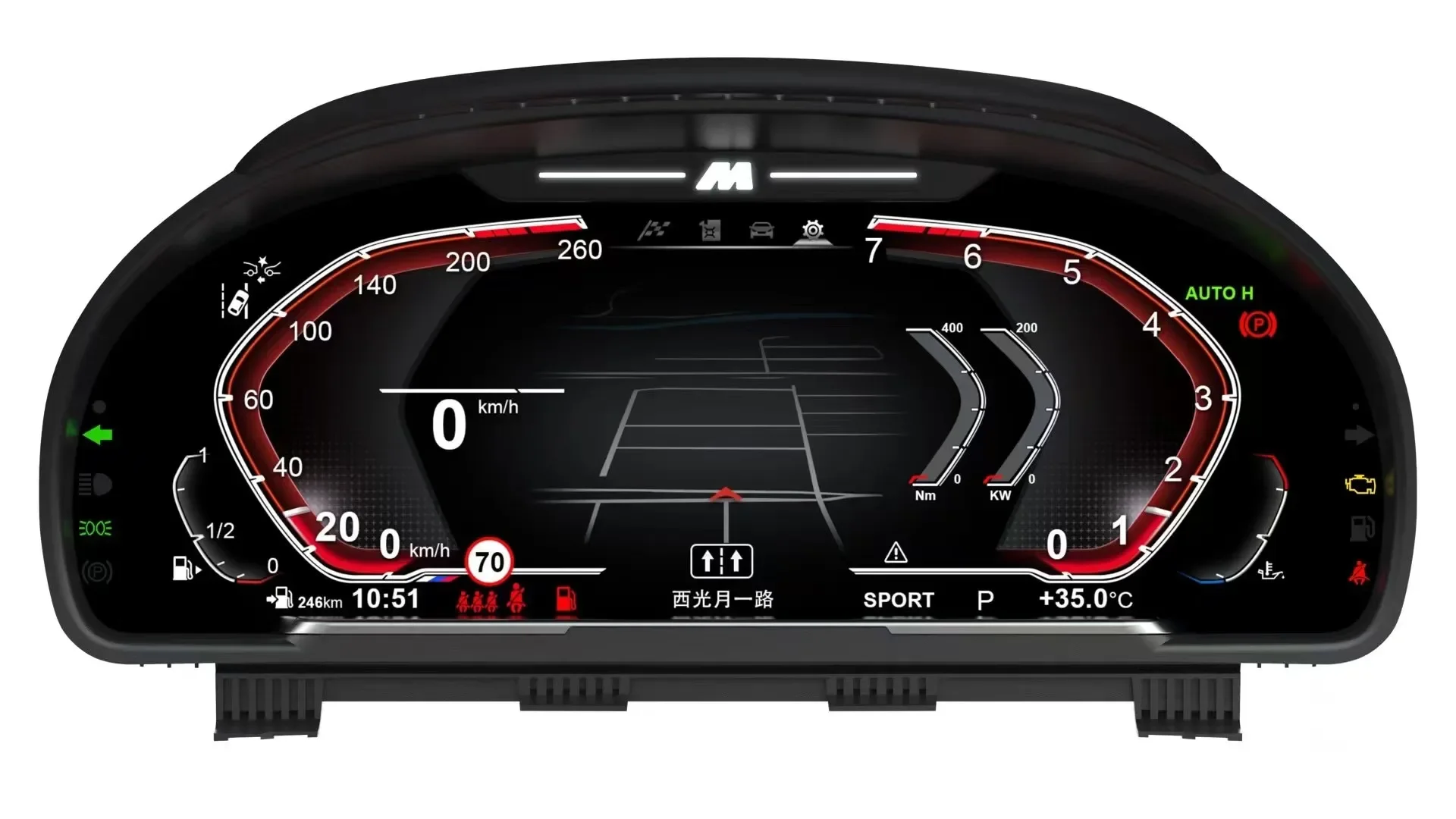 ใหม่สําหรับ BMW 5 Series F10 2011 2017 รถ LCD Dashboard การปรับเปลี่ยนวัดระยะทาง Auto Speedometer ห้องนักบิน Digital Cluster Instrument