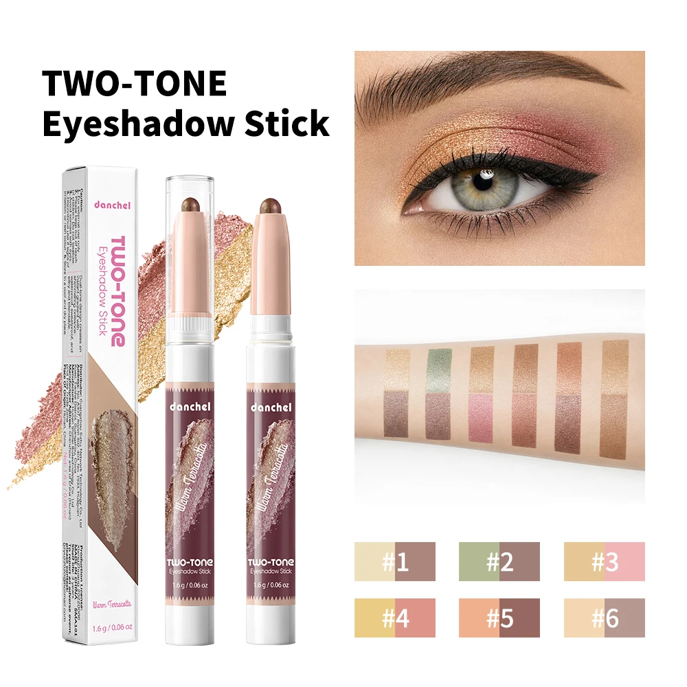 Duo Shade Eyeshadow Palette Gradient Effect Smooth Texture Waterproof Long Wear Shimmer Multi Purpose Makeup For Makeup Beginner