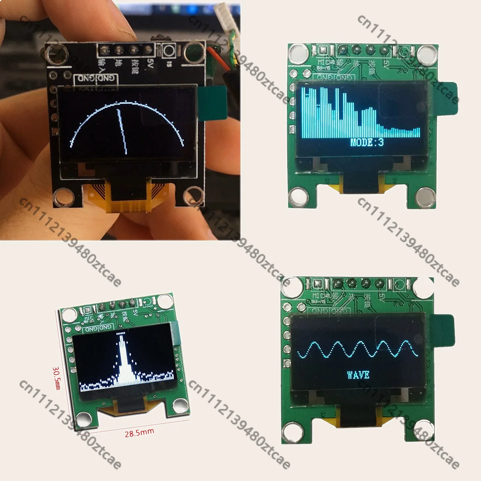Mini 0.96 Inch OLED Music Spectrum Display Analyzer Audio Level Indicator VU Meter for MP3 PC Amplifier